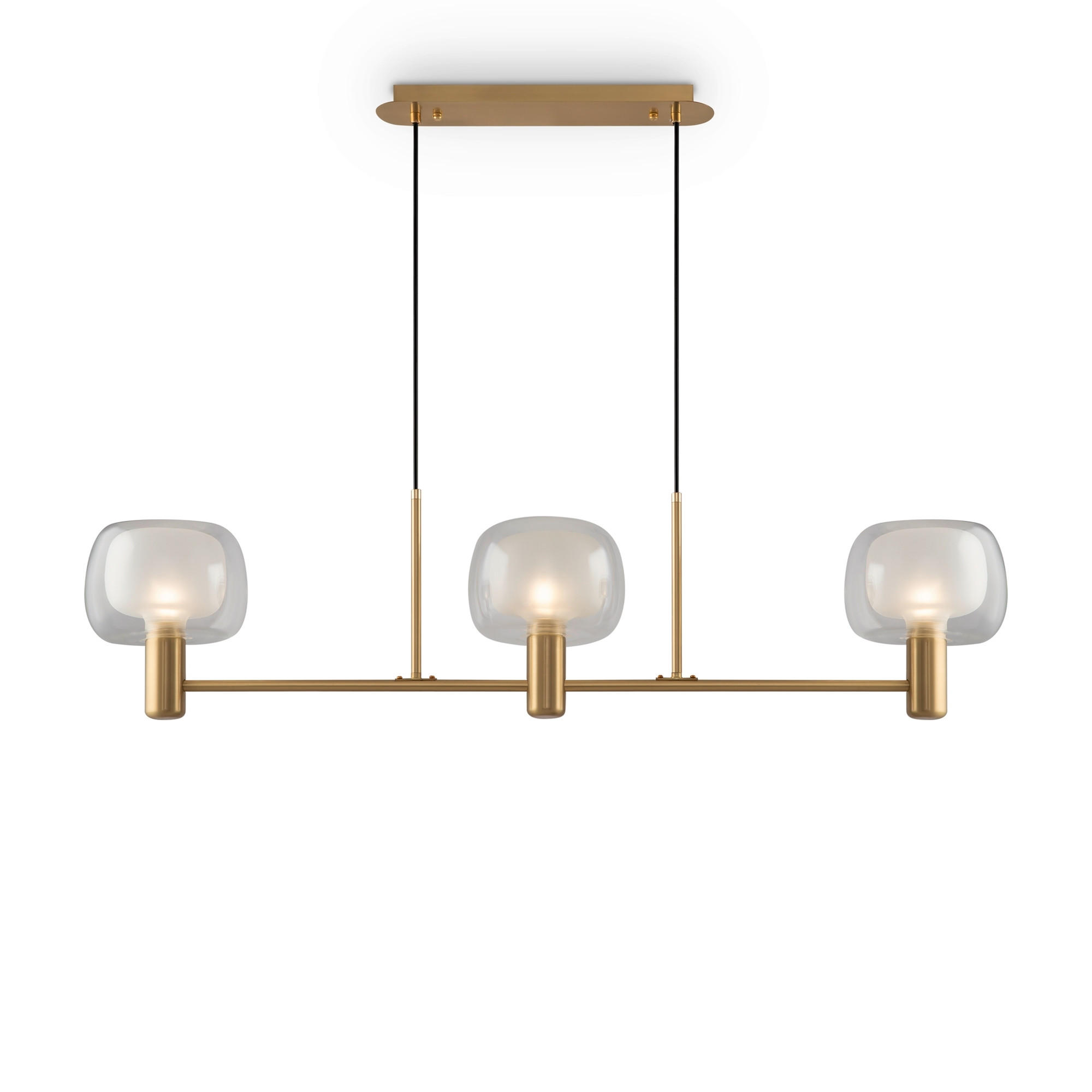 PENDELLEUCHTE 104/18/26 cm    - Transparent/Goldfarben, Trend, Glas/Metall (104/18/26cm) - MAYTONI