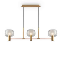 PENDELLEUCHTE Modern 104/18/26 cm   - Transparent/Goldfarben, Trend, Glas/Metall (104/18/26cm) - MAYTONI