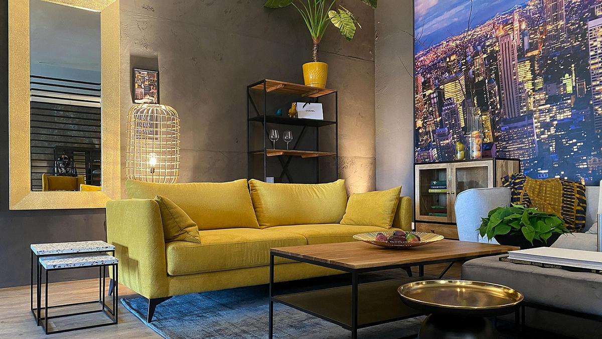 REGAL 95/180/35 cm naravne barve, črna  - črna/naravne barve, Moderno, kovina/leseni material (95/180/35cm) - MID.YOU