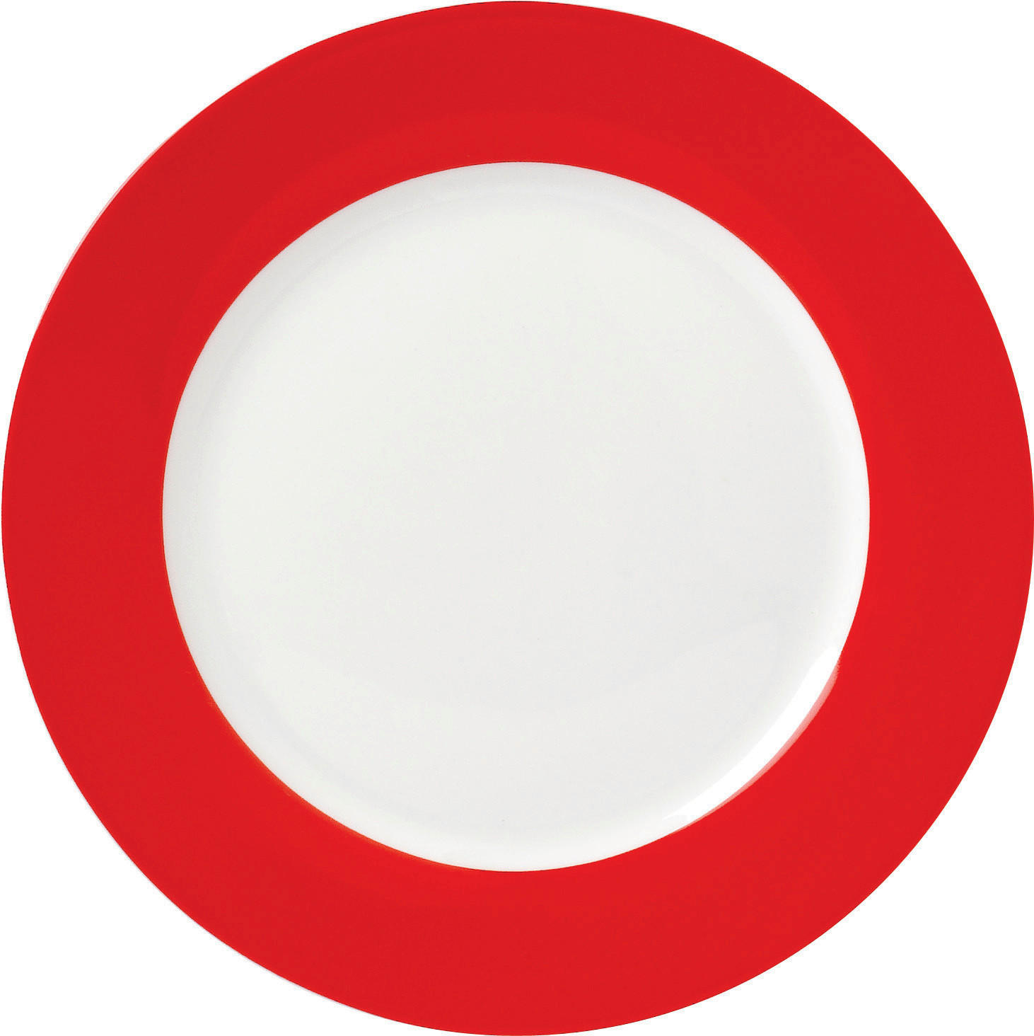 DESSERTTELLERSET VARIO 6-teilig - Rot/Weiß, Basics, Keramik (20cm) - Van Well