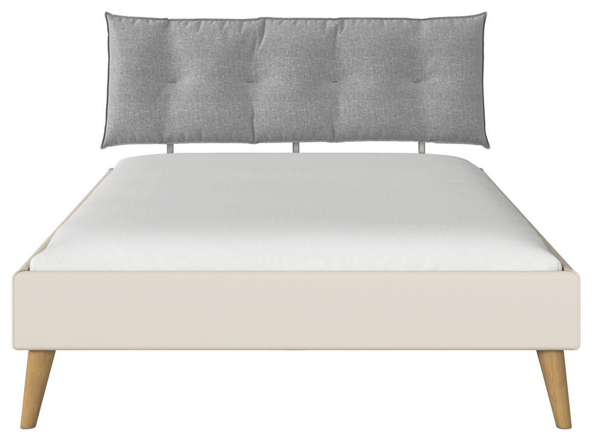 BETT 160/200 cm,  in Champagner,  - Wildeiche/Champagner, Design, Holz/Textil (160/200cm) - Carryhome