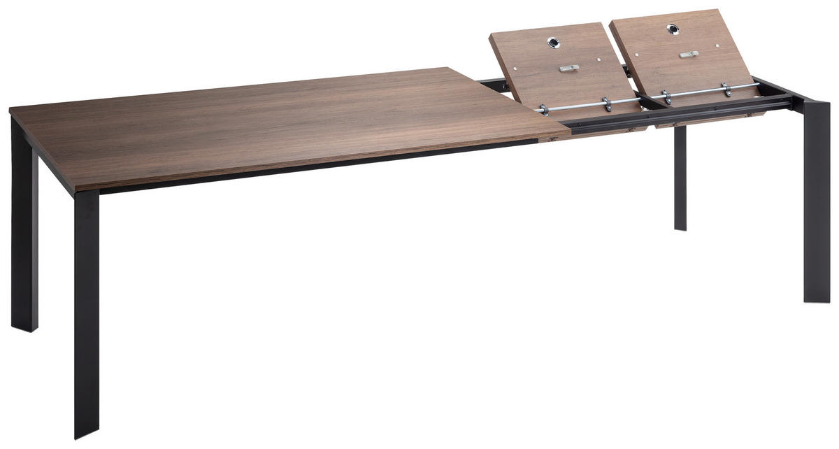 STOL ZA BLAGOVAONICU  boje hrasta, brončane boje  metal, drvni materijal      - brončane boje/boje hrasta, Design, drvni materijal/metal (140-200/90/75cm) - Novel