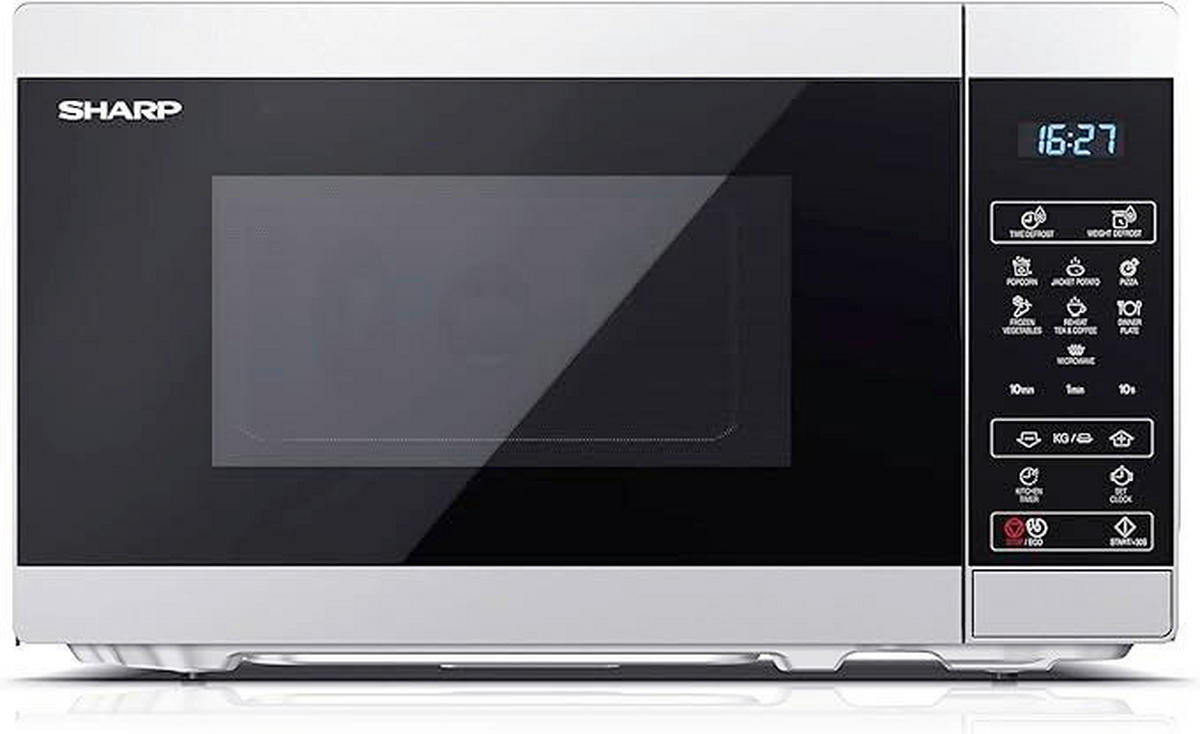 MIKROWELLE YC-MS02E-S  - Silberfarben/Schwarz, Basics, Glas/Kunststoff (44/25,8/32,4cm) - Sharp