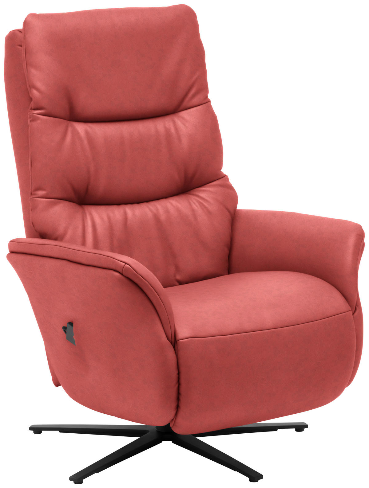 MASSAGESESSEL Echtleder Rot    - Anthrazit/Rot, KONVENTIONELL, Leder/Metall (74/114/97cm) - Himolla