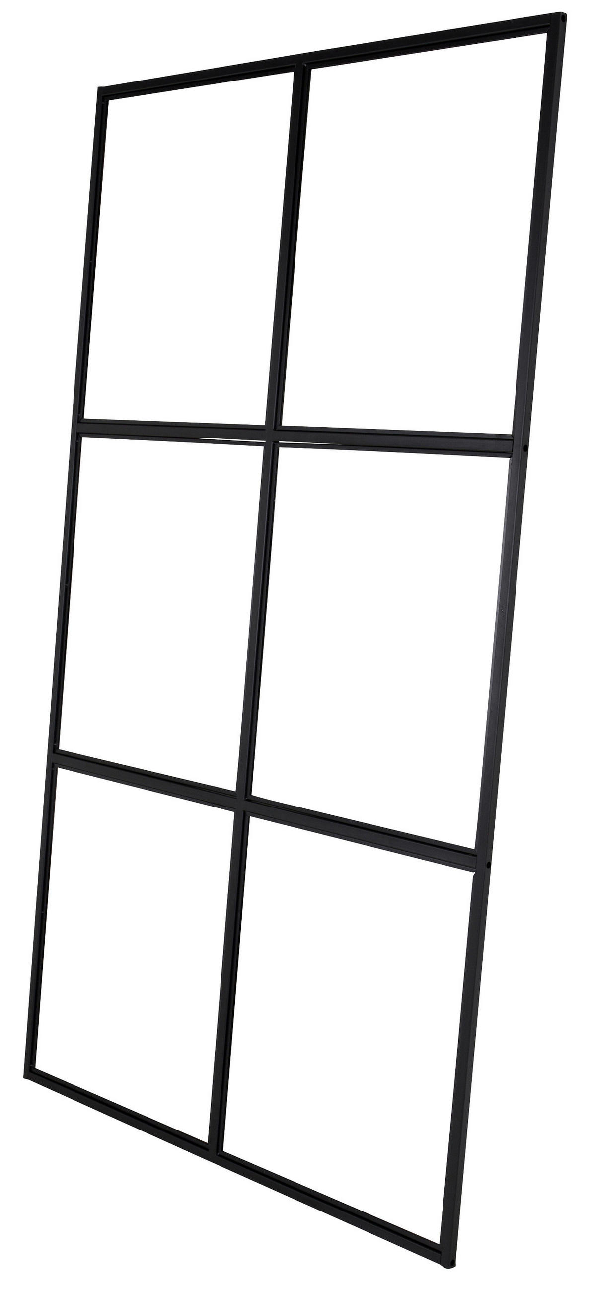 MELLANVÄGG  i metall, glas  svart  - svart, Modern, metall/glas (120/210/2cm) - P & B