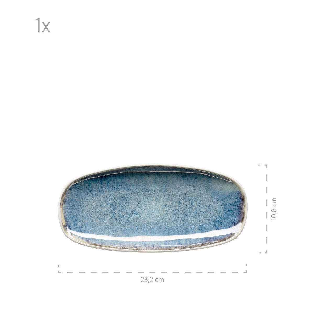 SERVERINGSTALLRIK Frozen     - blå, Basics, keramik (39/24,5/10cm) - Mäser