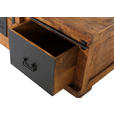 COUCHTISCH Mangoholz massiv 100/70/45 cm rechteckig Naturfarben, Schwarz  - Schwarz/Naturfarben, KONVENTIONELL, Holz/Holzwerkstoff (100/70/45cm) - Landscape
