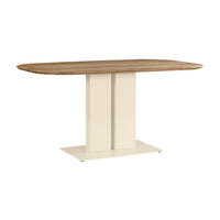 ESSTISCH 160/95/76 cm Echtholz  Holz, Metall rechteckig Creme, Akaziefarben  - Creme/Akaziefarben, MODERN, Holz/Metall (160/95/76cm) - Lomoco
