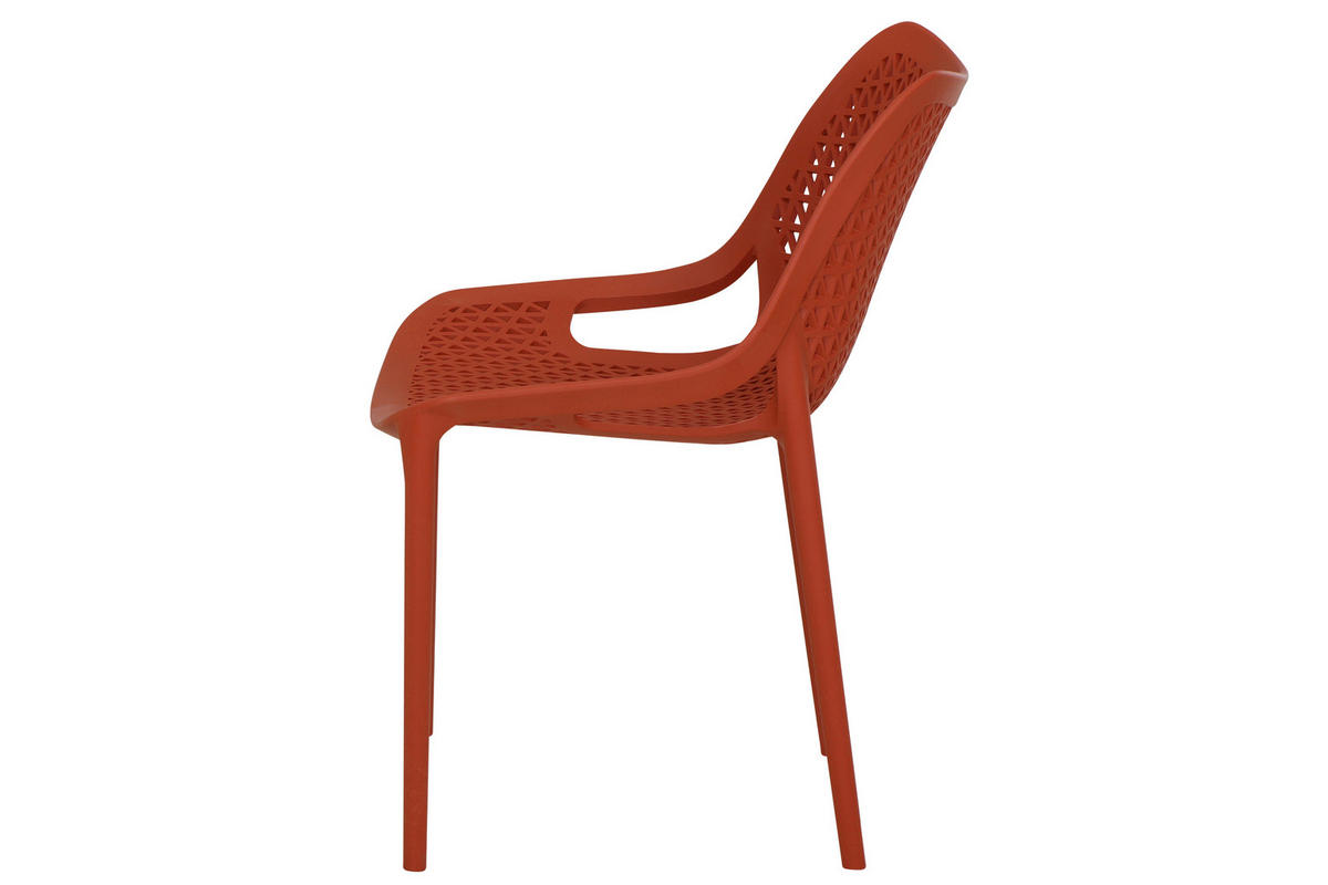 GARTENGARNITUR 5-teilig Stahl  - Anthrazit/Rot, Basics, Kunststoff/Metall (80/81/80cm) - Siena Garden