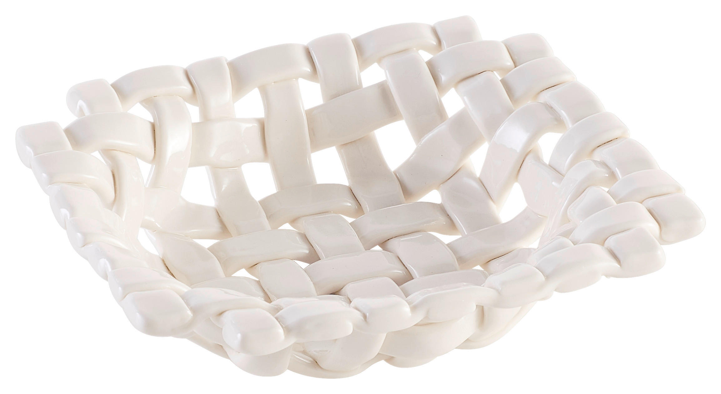 DEKOSCHALE - Weiß, Basics, Keramik (21/21/3cm)