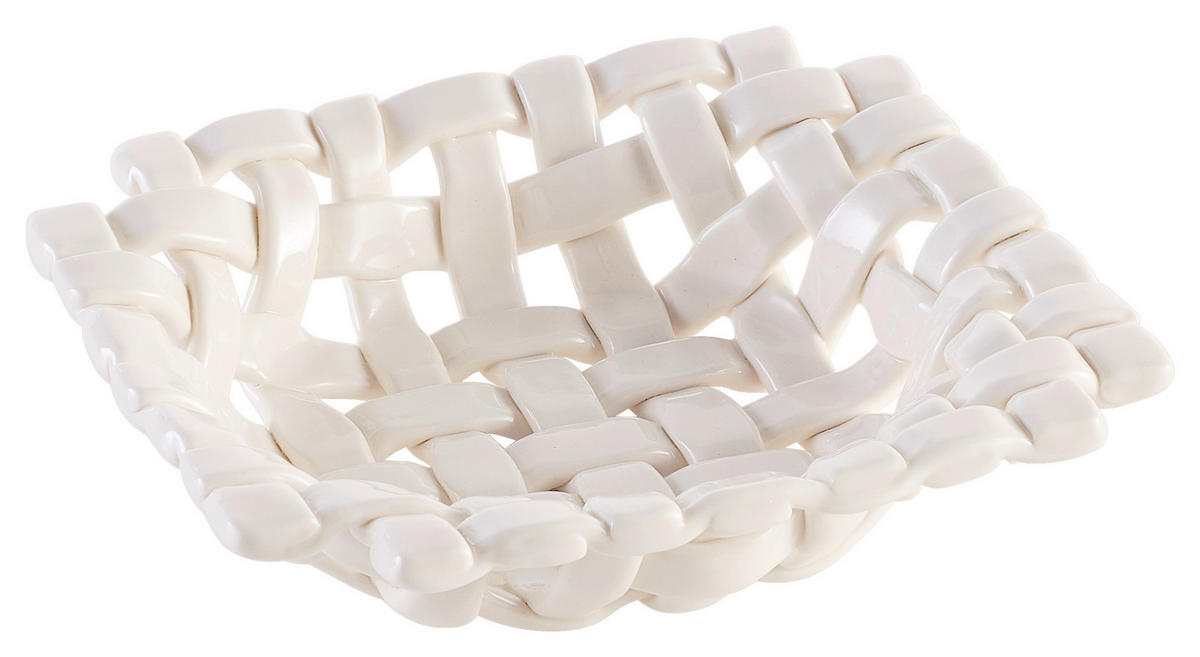 DEKOSCHALE - Weiß, Basics, Keramik (21/21/3cm)