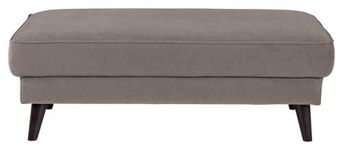 HOCKER in Textil Taupe  - Taupe/Wengefarben, Modern, Holz/Textil (123/45/74cm) - Trendmanufaktur