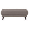 HOCKER in Textil Taupe  - Taupe/Wengefarben, Modern, Holz/Textil (123/45/74cm) - Trendmanufaktur