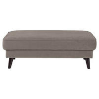 HOCKER in Textil Taupe  - Taupe/Wengefarben, Modern, Holz/Textil (123/45/74cm) - Trendmanufaktur