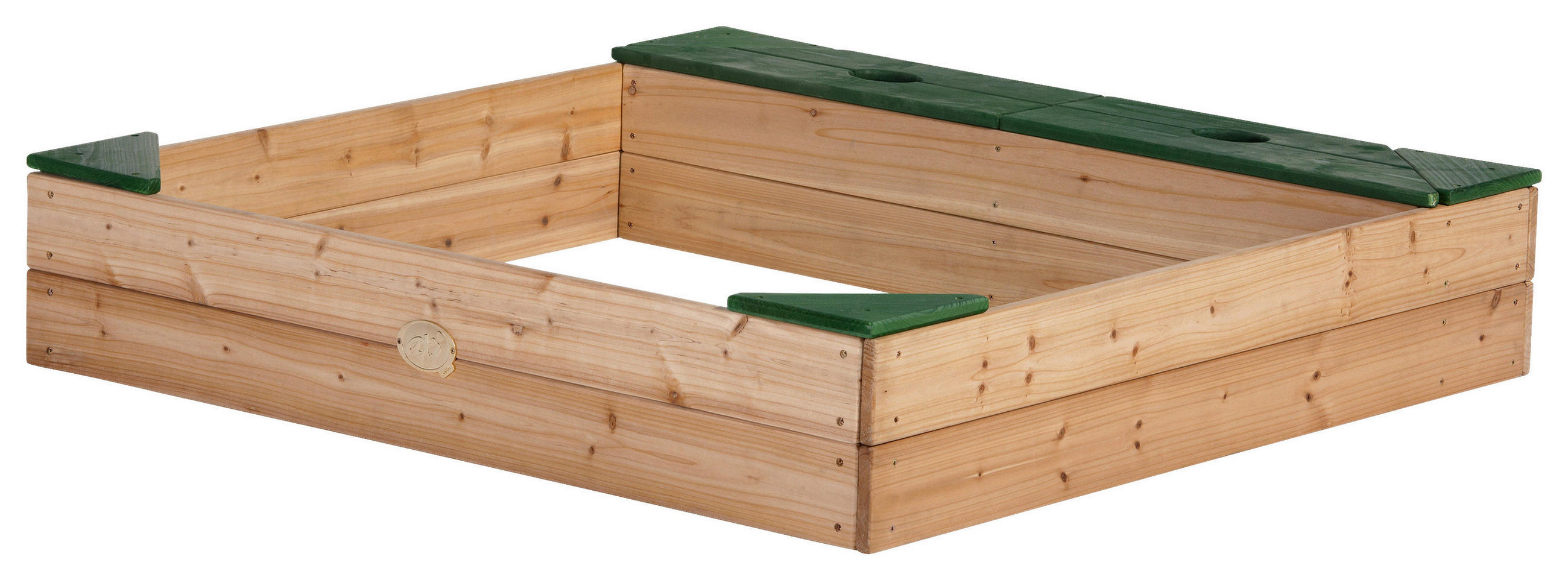 SANDKASTEN  - Braun/Grün, KONVENTIONELL, Holz/Textil (115/22/115cm) - Ambia Garden