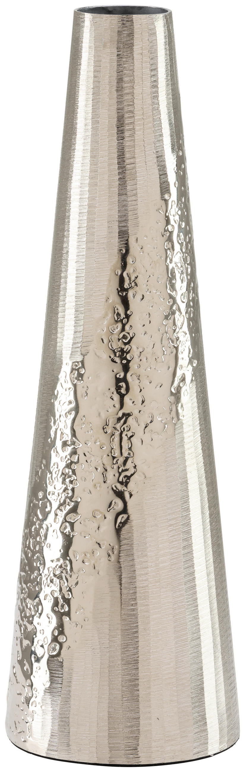 VÁZA, kov, 36 cm - barvy niklu, Design, kov (12/36cm) - Ambia Home