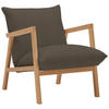 SESSEL Webstoff Dunkelgrün    - Dunkelgrün/Eichefarben, Design, Holz/Textil (65/80/85cm) - Carryhome