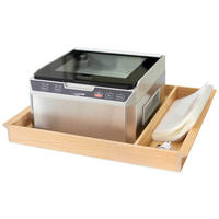 VAKUUMIERSET  - Hellbraun/Edelstahlfarben, Basics, Holz/Metall (52,4/26/47,2cm) - CASO Design