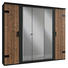 KLEIDERSCHRANK in Graphitfarben, Fichtefarben - Fichtefarben/Graphitfarben, Trend, Glas/Holzwerkstoff (225/210/58cm) - Ti`me KLEIDERSCHRANK in Graphitfarben, Fichtefarben - Fichtefarben/Graphitfarben, Trend, Glas/Holzwerkstoff (225/210/58cm) - Ti`me