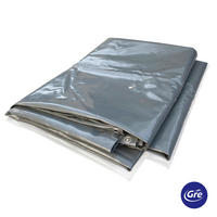 POOLABDECKPLANE 376/476 cm  - Grau, KONVENTIONELL, Kunststoff (376/476cm) - Gre