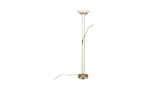 LED-DECKENFLUTER 32,5/180 cm    - Messingfarben/Alabasterfarben, Basics, Glas/Metall (32,5/180cm) - Novel