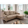 ECKSOFA in Chenille Hellbraun  - Hellbraun/Naturfarben, Modern, Holz/Textil (228/150cm) - Livetastic