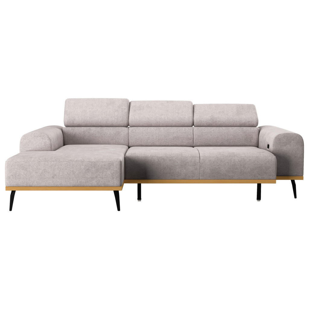 Thumbnail - Cotta Ecksofa, Grau, Textil, 3-Sitzer, L-Form, 244x157 cm, Stoffauswahl, seitenverkehrt erhältlich, Rücken echt, Armteil...
