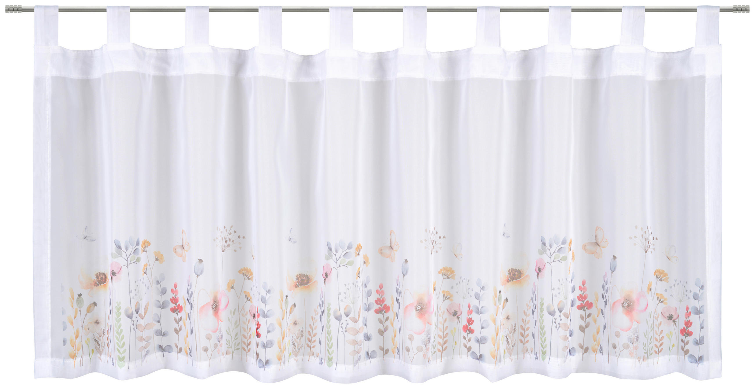 KURZGARDINE    135/45 cm  - Multicolor/Weiß, Natur, Textil (135/45cm) - Esposa