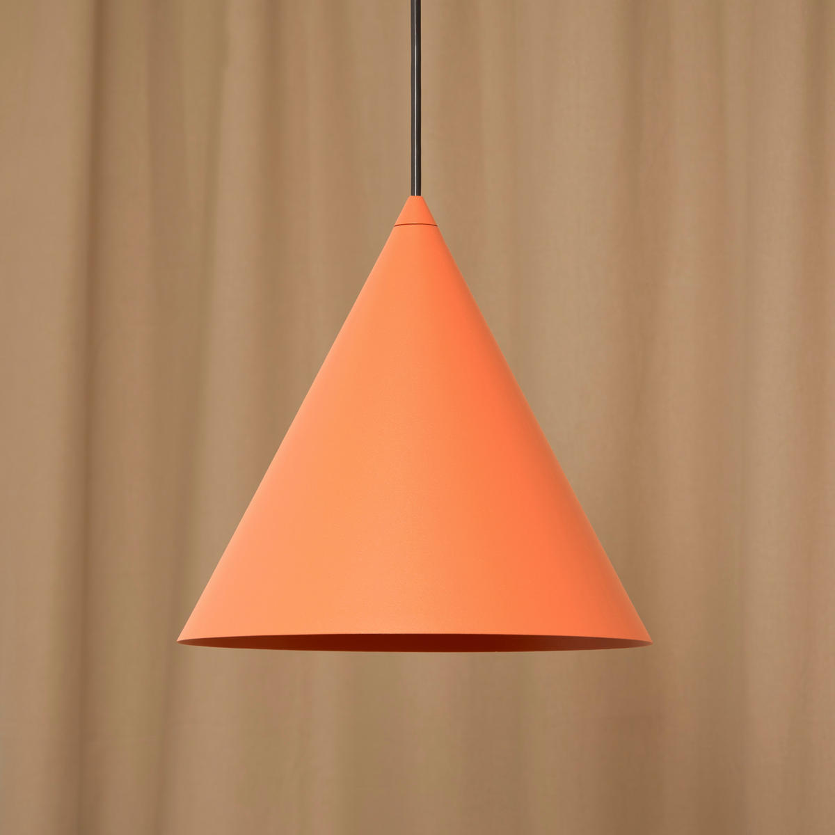 HÄNGELEUCHTE 18/18/98 cm  - Terracotta, Design, Metall (18/18/98cm)