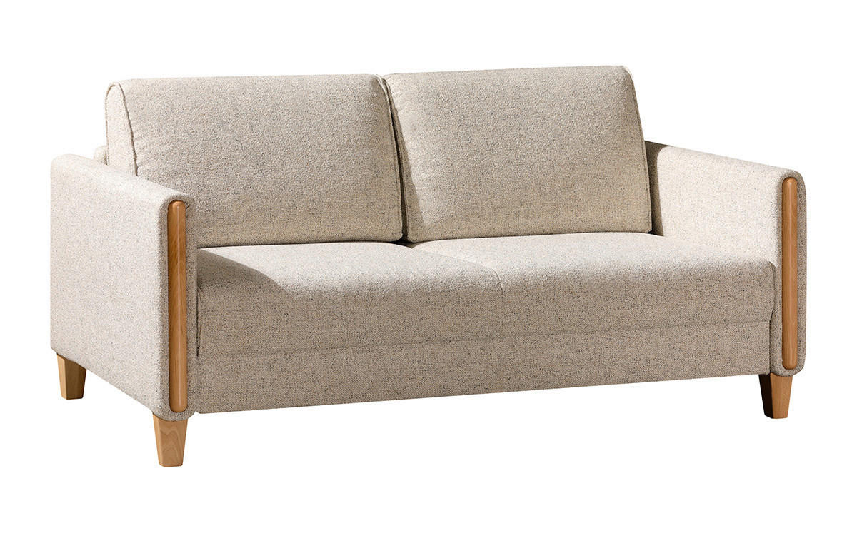 SCHLAFSOFA in Holz, Textil Beige, Buchefarben  - Beige/Buchefarben, Design, Holz/Textil (174/88/104cm) - Niels Andersson