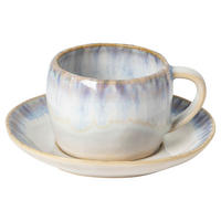 TASSENSET BRISA 12-teilig  - Blau/Weiß Hochglanz, Basics, Keramik - Costa Nova