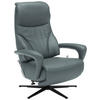 RELAXSESSEL in Leder Blaugrau  - Blaugrau/Schwarz, Design, Leder/Metall (75/106/88cm) - Dieter Knoll