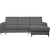 ECKSOFA in Webstoff Braun  - Schwarz/Braun, Konventionell, Textil/Metall (247/167cm) - Stylife
