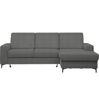 ECKSOFA in Webstoff Braun  - Schwarz/Braun, Konventionell, Textil/Metall (247/167cm) - Stylife