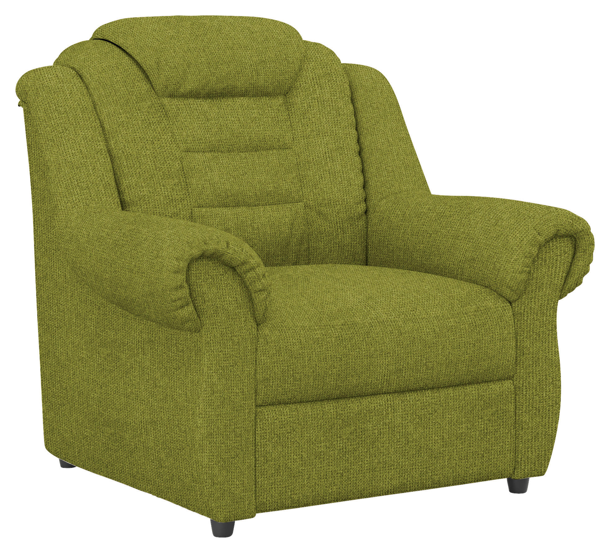 SESSEL in Chenille Grün - Schwarz/Grün, KONVENTIONELL, Kunststoff/Textil (104/102/101cm) - Livetastic