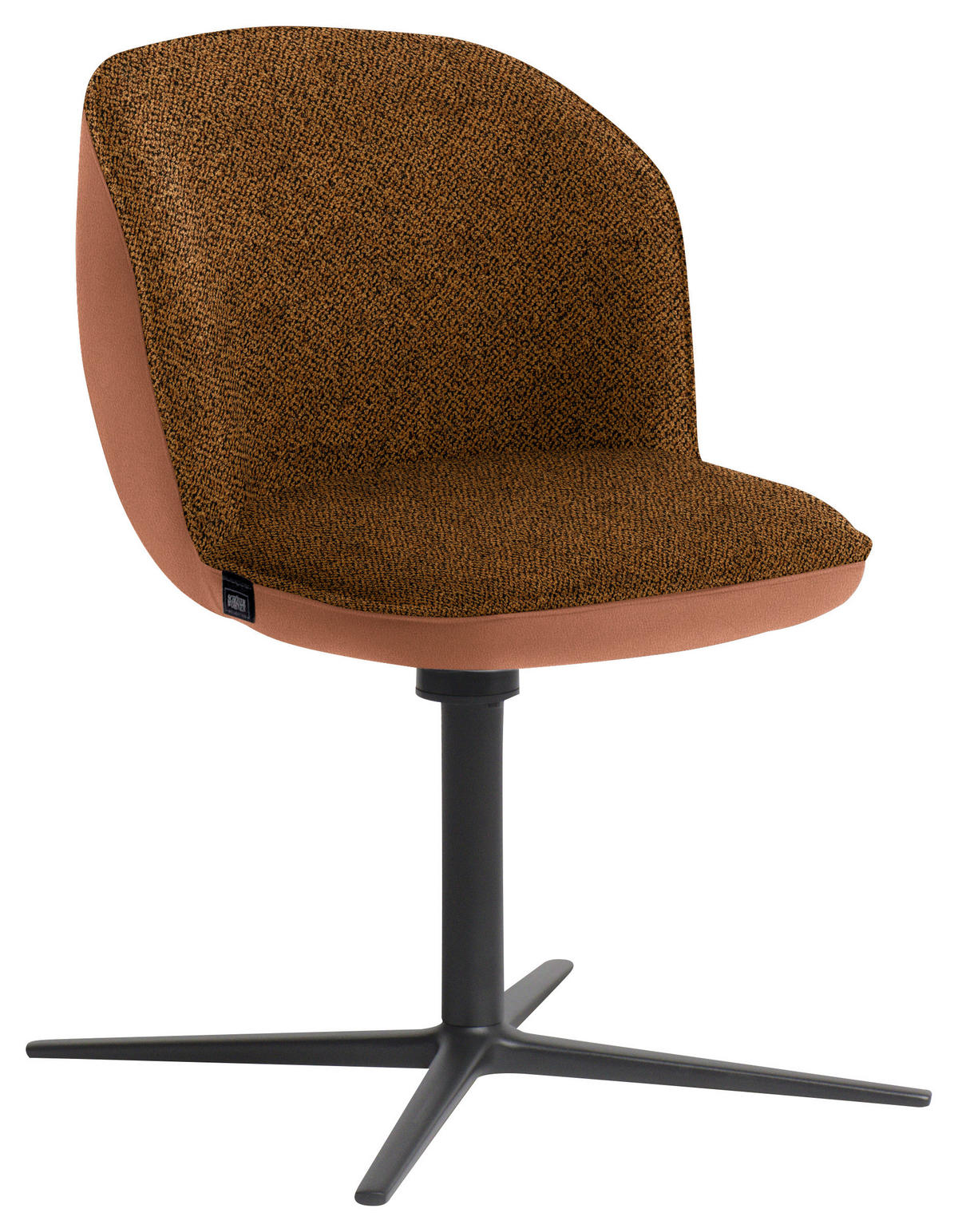 ARMLEHNSTUHL  in Webstoff, Mikrofaser  - Cognac/Anthrazit, Design, Textil/Metall (56/85/65cm) - Schöner Wohnen