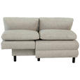 SCHLAFSOFA Lia in Webstoff Taupe  - Taupe/Schwarz, Design, Textil/Metall (197/84/92,5cm) - Hom`in