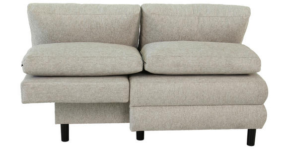 SCHLAFSOFA Lia in Webstoff Taupe  - Taupe/Schwarz, Design, Textil/Metall (197/84/92,5cm) - Hom`in