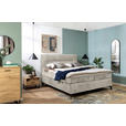 BOXSPRINGBETT 180/200 cm,  in Hellgrau, Topper, H3 + H3 = fest  - Hellgrau/Schwarz, Design, Textil/Metall (180/200cm) - Esposa
