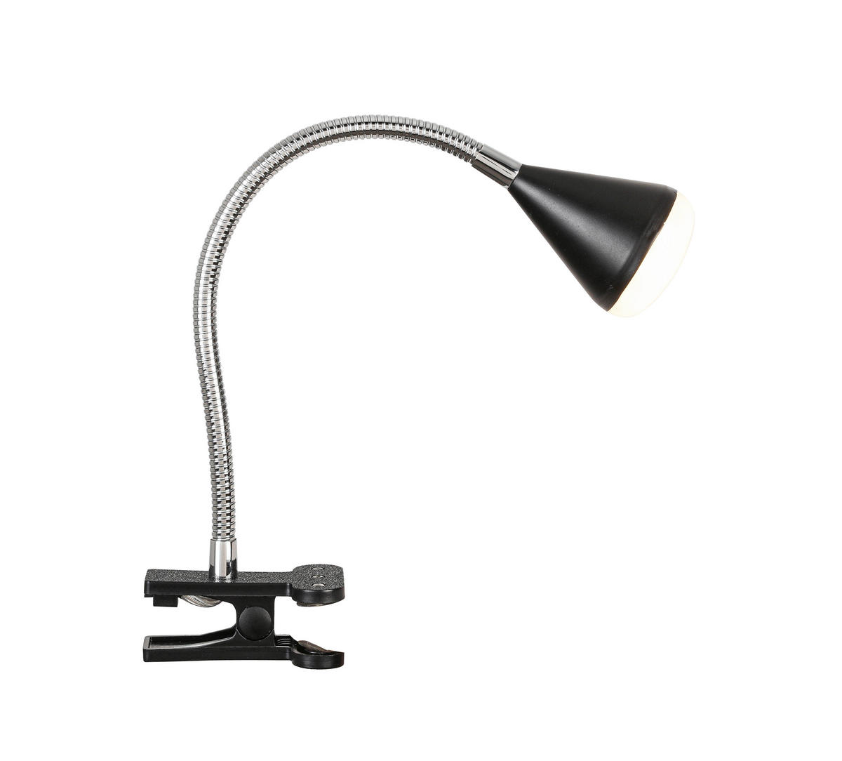 LED-KLEMMLEUCHTE 42/6/10 cm   - Chromfarben/Transparent, Basics, Kunststoff/Metall (42/6/10cm) - Boxxx