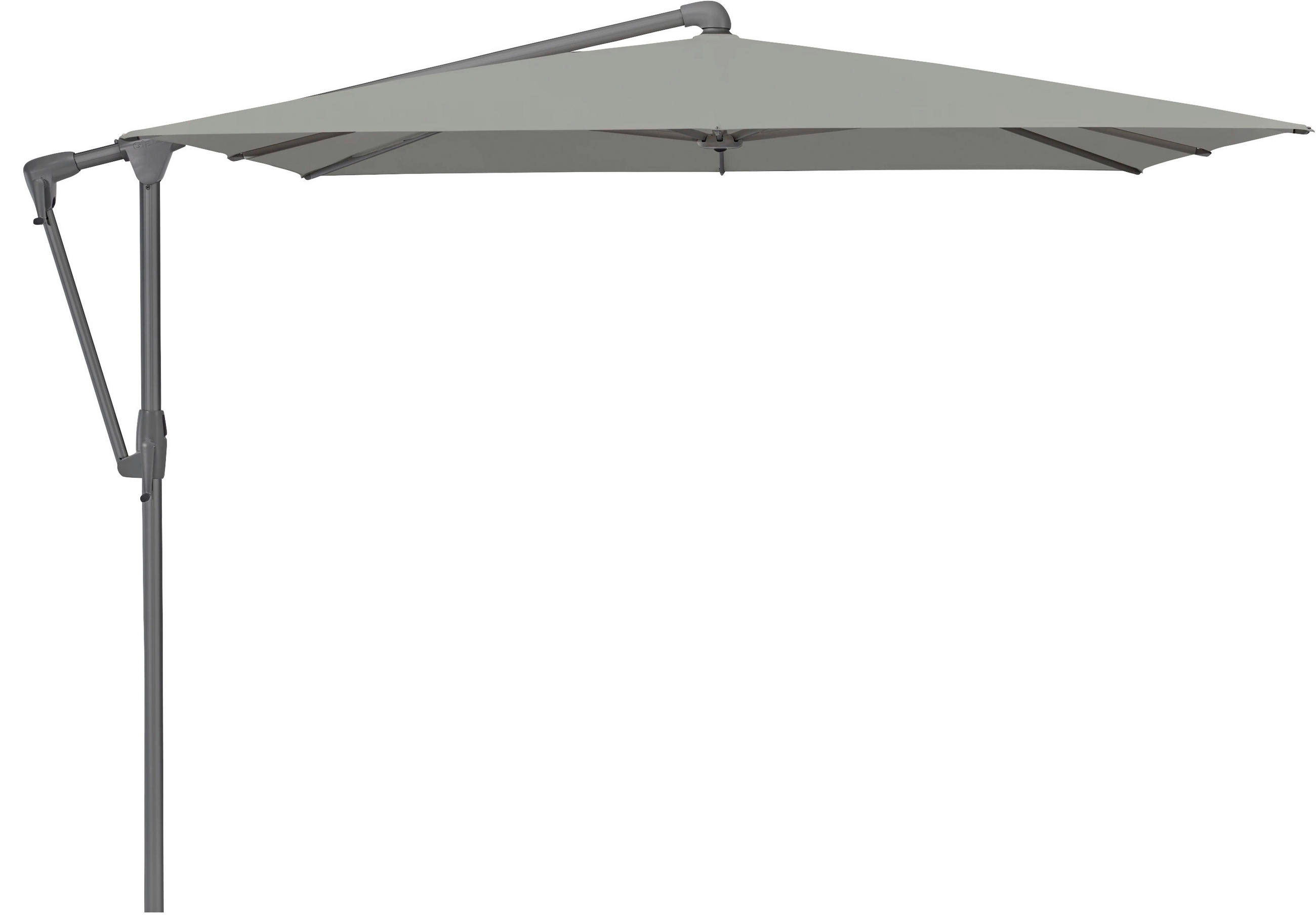 AMPELSCHIRM 270x270 cm Dunkelgrau  - Dunkelgrau/Anthrazit, Basics, Textil/Metall (270/270cm) - Glatz