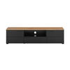 LOWBOARD  in 165/42/40 cm  - Eichefarben/Schwarz, Design, Holzwerkstoff/Kunststoff (165/42/40cm) - home24
