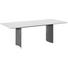 ESSTISCH in Metall, Glas 220/100/75 cm - Dunkelgrau/Weiß, Design, Glas/Metall (220/100/75cm) - Dieter Knoll ESSTISCH in Metall, Glas 220/100/75 cm - Dunkelgrau/Weiß, Design, Glas/Metall (220/100/75cm) - Dieter Knoll