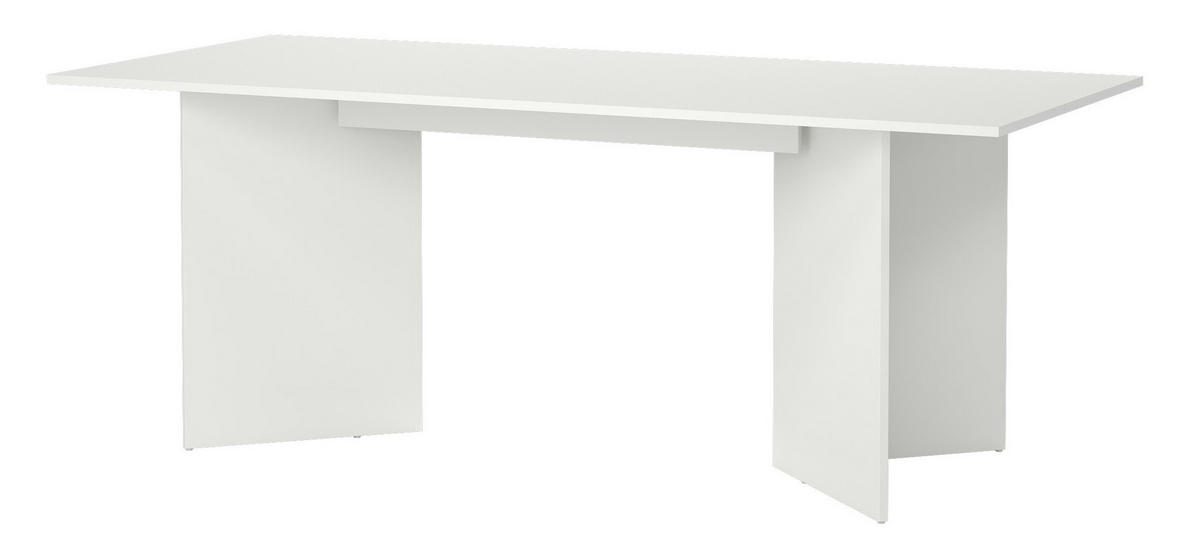 ESSTISCH in Holz 200/90/76 cm   - Weiß, MODERN, Holz (200/90/76cm) - MID.YOU