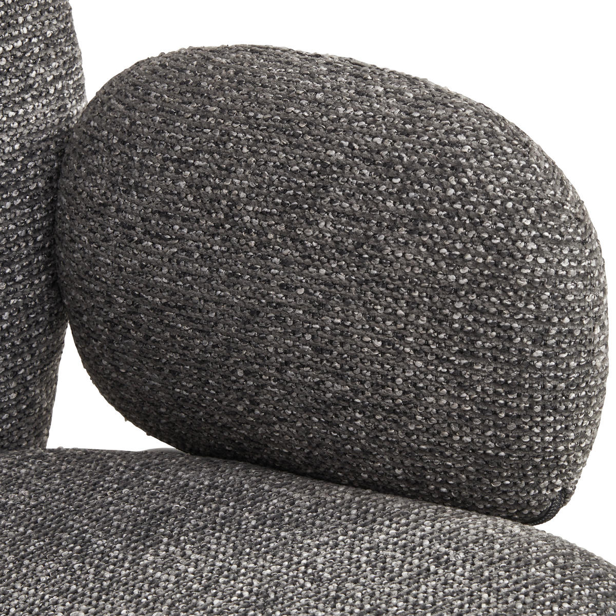 ARMLEHNSTUHL  in Eisen Leinenoptik  - Dunkelgrau/Schwarz, MODERN, Textil/Metall (60/81/61cm) - MID.YOU