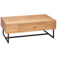 COUCHTISCH in Holz, Holzwerkstoff 110/59,5/40 cm  - Eichefarben/Schwarz, Design, Holz/Holzwerkstoff (110/59,5/40cm) - Novel