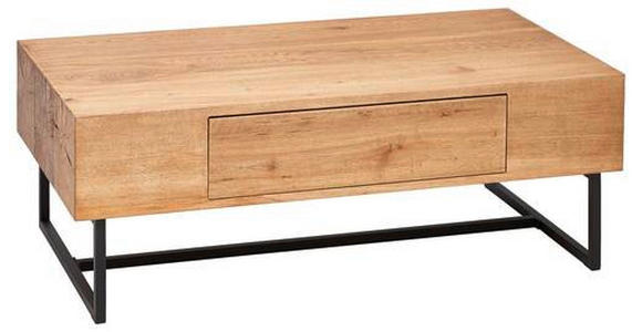 COUCHTISCH in Holz, Holzwerkstoff 110/59,5/40 cm  - Eichefarben/Schwarz, Design, Holz/Holzwerkstoff (110/59,5/40cm) - Novel