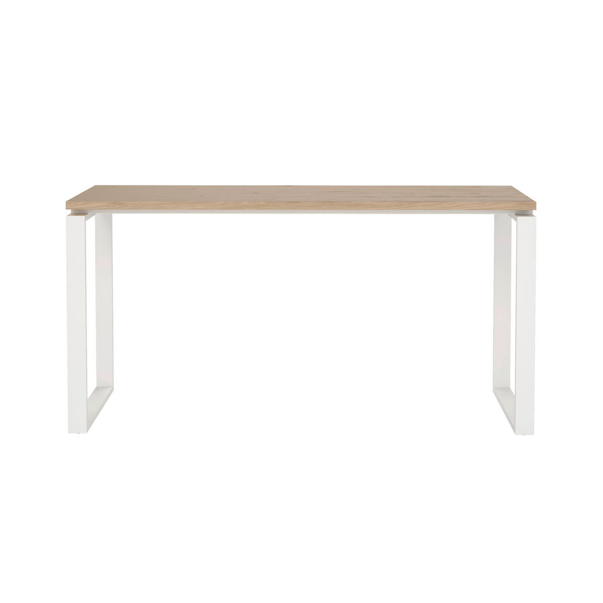 SCHREIBTISCH 150/60/75,6 cm  in Eichefarben  - Eichefarben/Weiß, MODERN, Holzwerkstoff/Metall (150/60/75,6cm) - MID.YOU