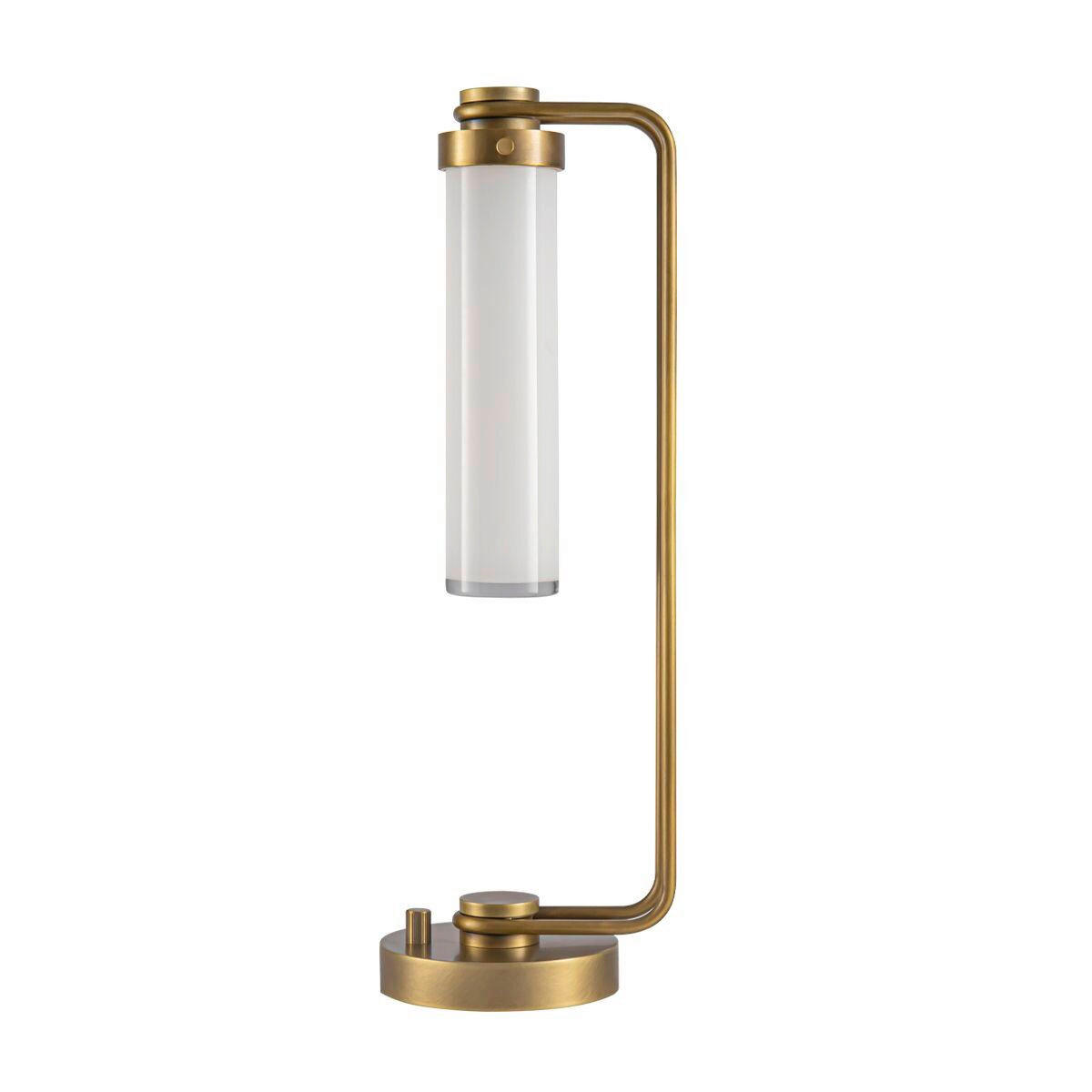 TISCHLEUCHTE Alora 18,8/56,5 cm   - Messingfarben, KONVENTIONELL, Glas/Metall (18,8/56,5cm) - Elstead Lighting