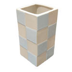 VASE 17.3 cm  - Blau/Naturfarben, Design, Keramik (9/17,3/9cm) - Ambia Home